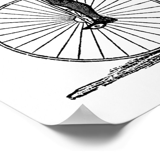 Hate Cyclists Funny Poster (Ecke)