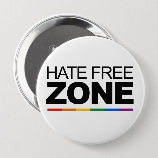 HATE FREE ZONE BUTTON (Vorne & Hinten)