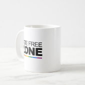 HATE FREE ZONE KAFFEETASSE (Vorderseite Links)