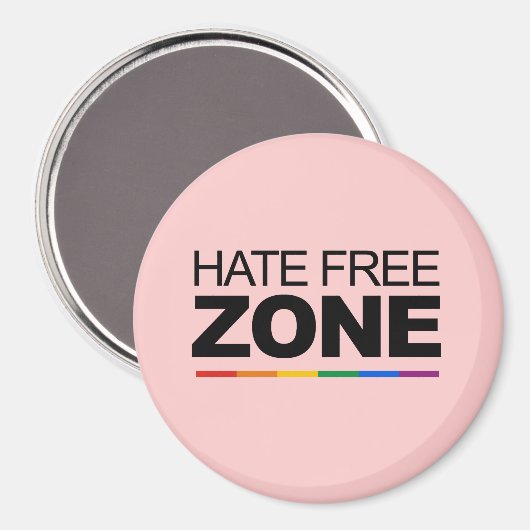 HATE FREE ZONE MAGNET (Vorderseite/Rückseite)