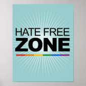 HATE FREE ZONE POSTER (Vorne)