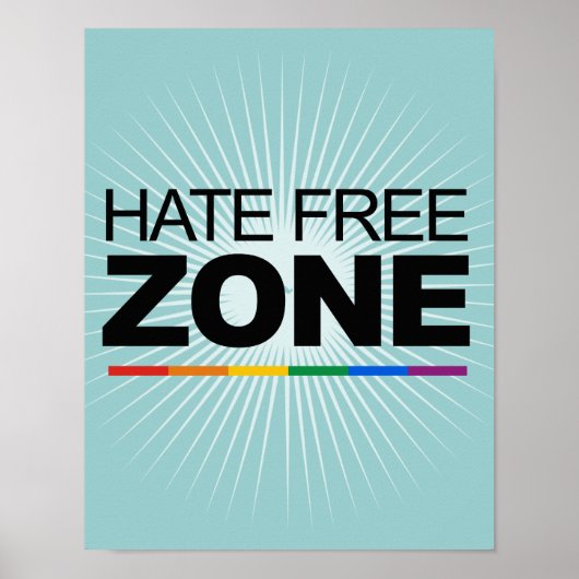 HATE FREE ZONE POSTER (Vorne)