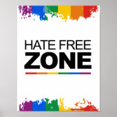 HATE FREE ZONE POSTER (Vorne)