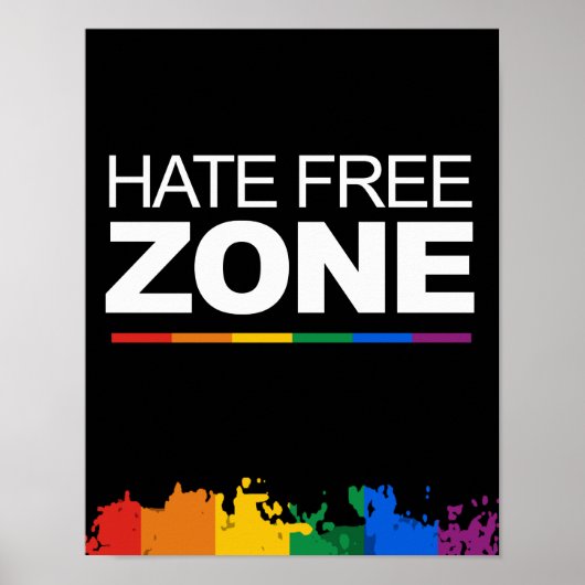 HATE FREE ZONE POSTER (Vorne)