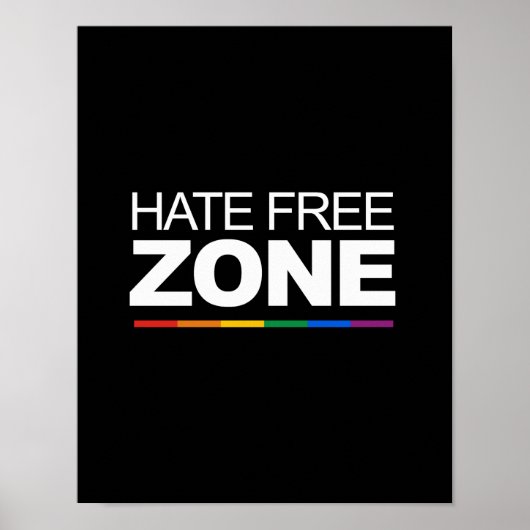 HATE FREE ZONE POSTER (Vorne)