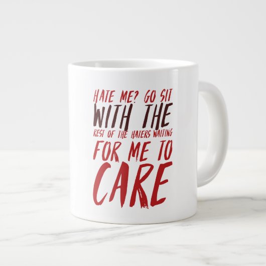 Hate - Gift Jumbo Tasse (Vorderseite Rechts)