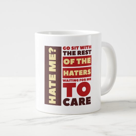 Hate - Gift Jumbo Tasse (Vorderseite Rechts)