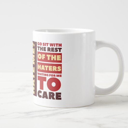 Hate - Gift Jumbo Tasse (Rechts)