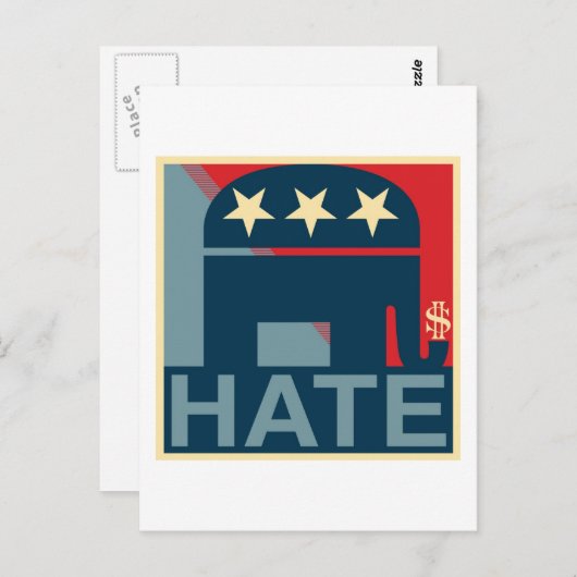 Hate-Gop Postkarte (Vorne/Hinten)