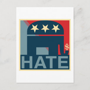 Hate-Gop Postkarte