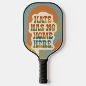 Hate Has No Home Here Retro Rainbow  Pickleball Schläger (Vorderseite)