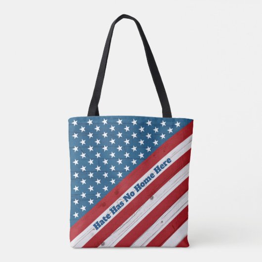 Hate hat keine Zuhause hier Patriotic USA Rustikal Tasche (Rückseite)