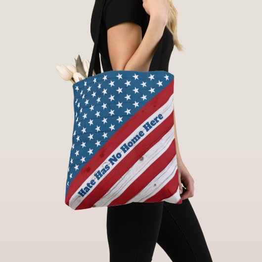 Hate hat keine Zuhause hier Patriotic USA Rustikal Tasche (Von Nahem)