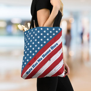 Hate hat keine Zuhause hier Patriotic USA Rustikal Tasche