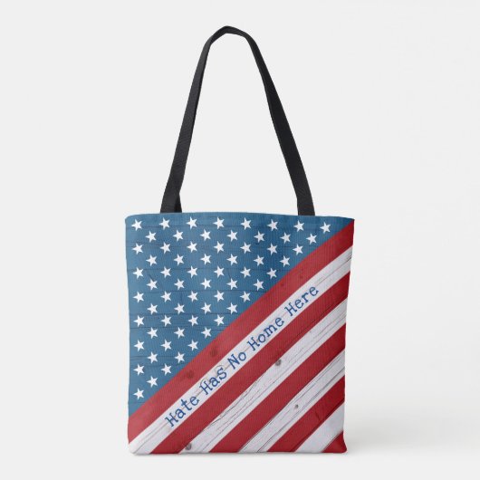 Hate hat keine Zuhause hier USA Patriotic Rustikal Tasche (Rückseite)