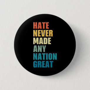 Hate hat nie eine Nation großen Anti-Trump 2020 E Button