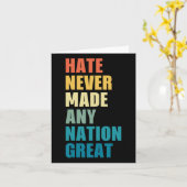 Hate hat nie eine Nation großen Anti-Trump 2020 E Karte (Gelbe Blume)