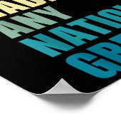 Hate hat nie eine Nation großen Anti-Trump 2020 E Poster (Ecke)