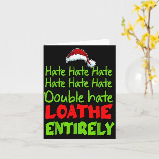 Hate Hate Double Hate Loathe Entirely Funny Christ Karte (Gelbe Blume)