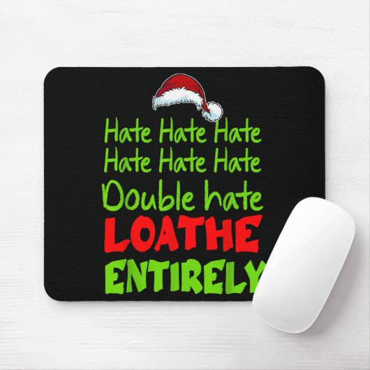 Hate Hate Double Hate Loathe Entirely Funny Christ Mousepad (Mit Mouse)
