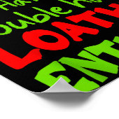 Hate Hate Double Hate Loathe Entirely Funny Christ Poster (Ecke)