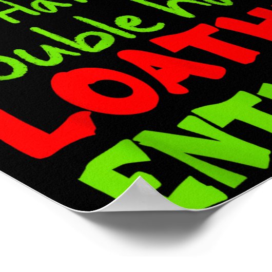 Hate Hate Double Hate Loathe Entirely Funny Christ Poster (Ecke)