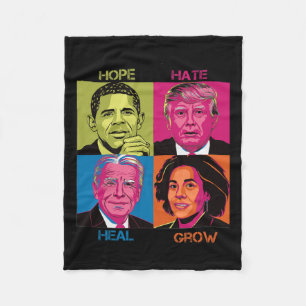 Hate Heal Grow Kamala Harris Cat Ladys for Preside Fleecedecke