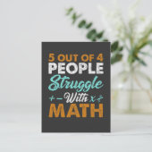 Hate Math Struggle Funny Mathematiker Jokes Postkarte (Stehend Vorderseite)