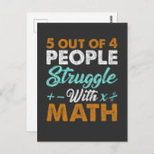 Hate Math Struggle Funny Mathematiker Jokes Postkarte (Vorne/Hinten)