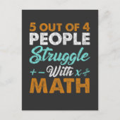 Hate Math Struggle Funny Mathematiker Jokes Postkarte (Vorderseite)