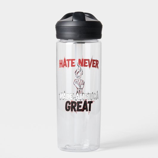 Hate Never Made America Great Patriotic Protest  Trinkflasche (Vorderseite)