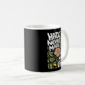 Hate Never Made Any Nation Great African Black His Kaffeetasse (VorderseiteRechts)