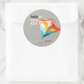 Hate or Fly a Kite Runder Aufkleber (Tasche)