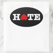 HATE OVAL STICKER (Tasche)