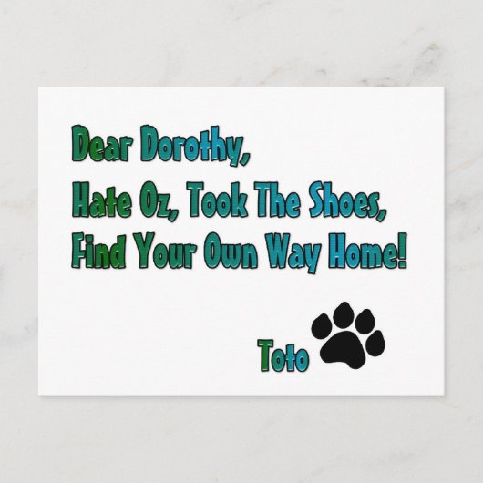 Hate oz postkarte (Vorderseite)