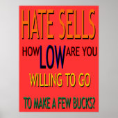 Hate Sells Poster (Vorne)