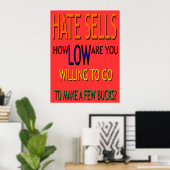 Hate Sells Poster (Heimbüro)