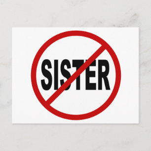 Hate Sister /No Sister Zulässige Signierung Postkarte