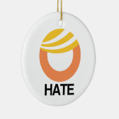 HATE (Trump) Keramik Ornament (Rechts)