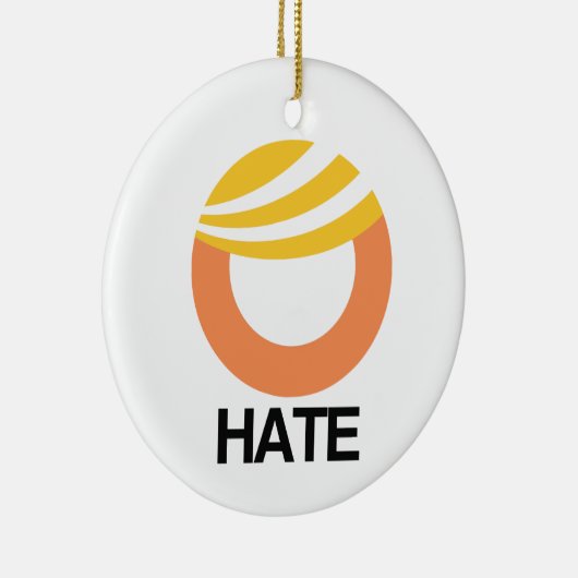 HATE (Trump) Keramik Ornament (Rechts)