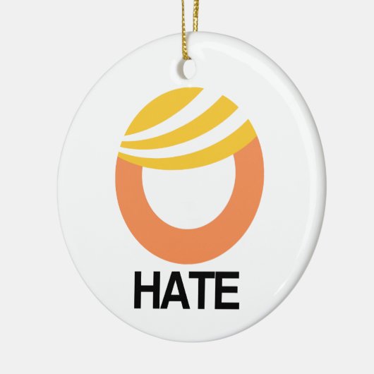 HATE (Trump) Keramik Ornament (Links)