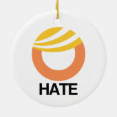 HATE (Trump) Keramik Ornament (Hinten)