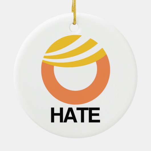 HATE (Trump) Keramik Ornament (Hinten)