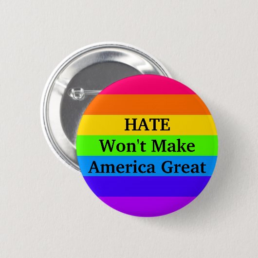 "HATE will Amerika nicht groß machen" Button (Vorne & Hinten)