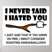 Hateful Marshmallows Funny Poster (Vorne)