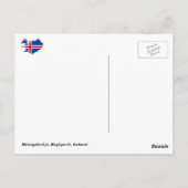 Háteigskirkja, Reykjavik, Island. Postkarte (Rückseite)