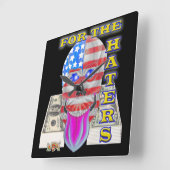 Hater Quadratische Wanduhr (Winkel)