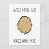 Haters-get-shass-potates-get-potate.png Postkarte (Vorderseite)
