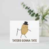 Haters Gonna Hate and Taters Gonna Tate Postkarte (Stehend Vorderseite)
