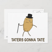 Haters Gonna Hate and Taters Gonna Tate Postkarte (Vorne/Hinten)